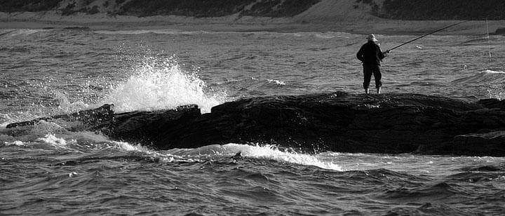 Pescatore a Lucky bay